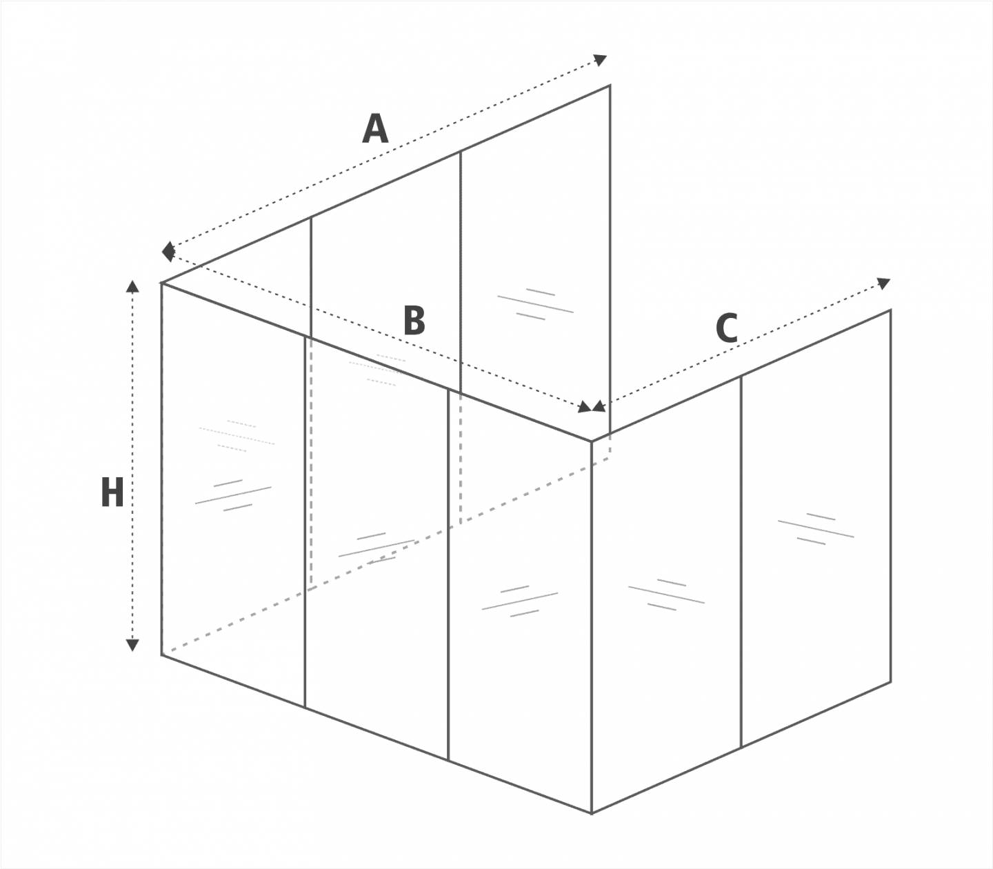 Skizze Balkonverglasung